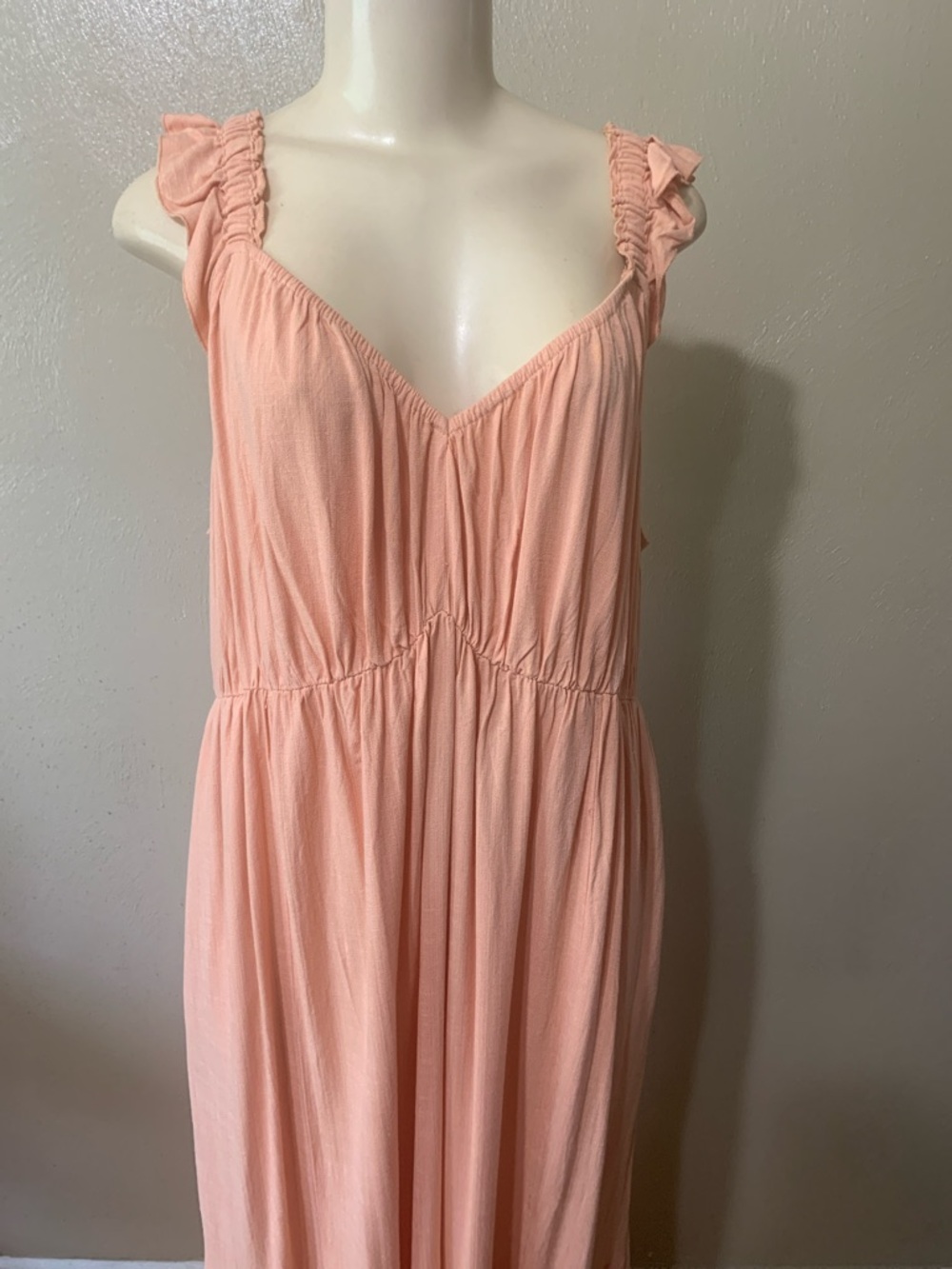 torrid Peach Pink Maxi Dress with Ruffle Straps - Picture 3 of 6